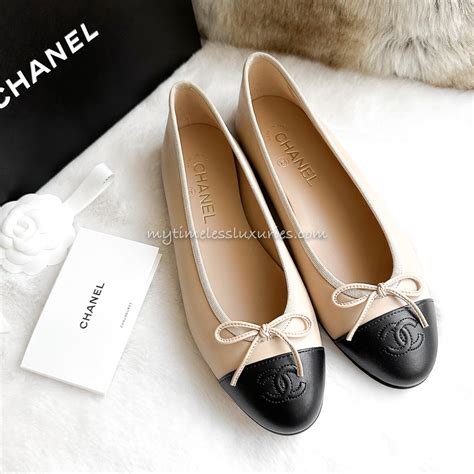 chanel ballet flats tweed|Chanel ballet flats beige black.